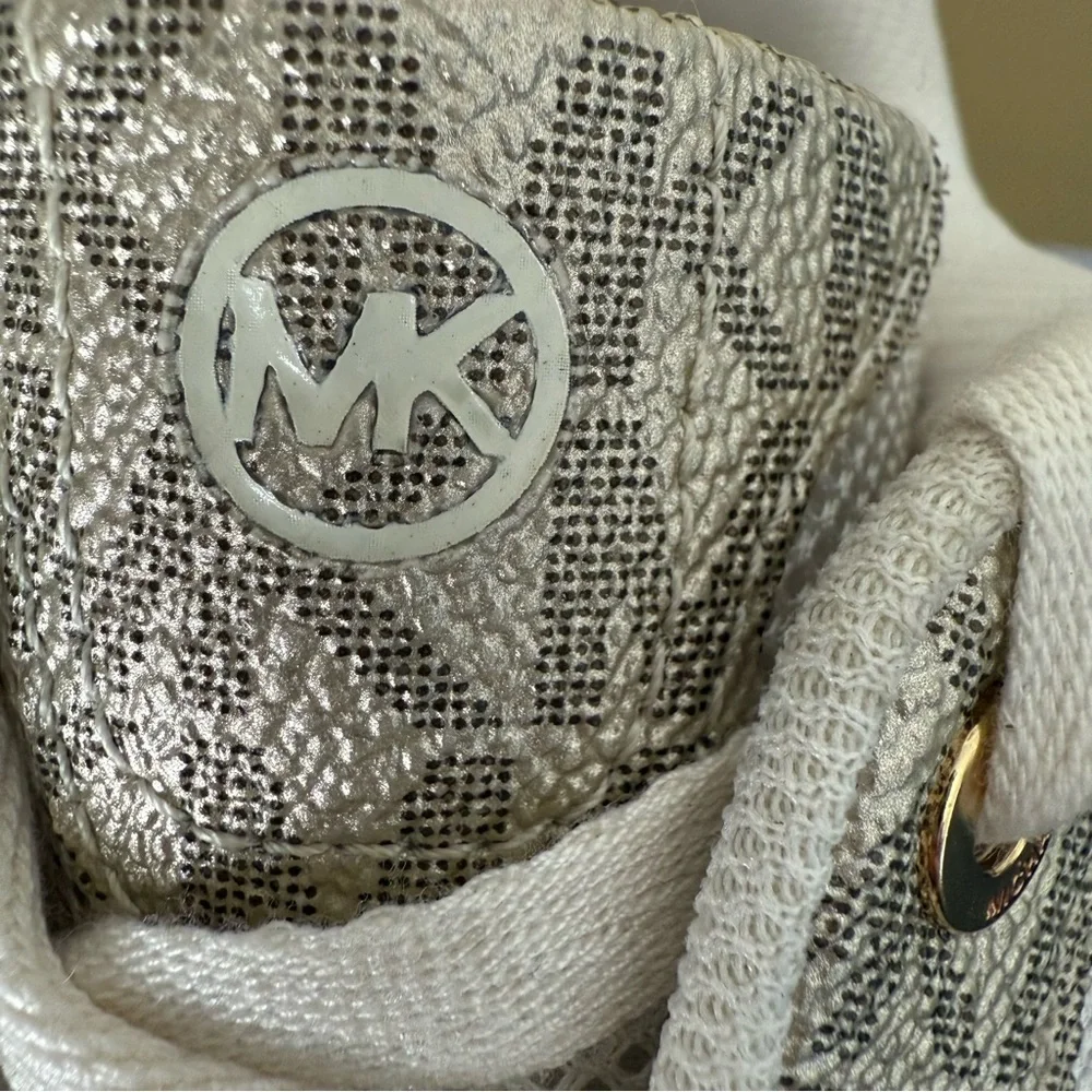 New Michael Kors Emmet Rumi Lace up Sneakers Signature Logo